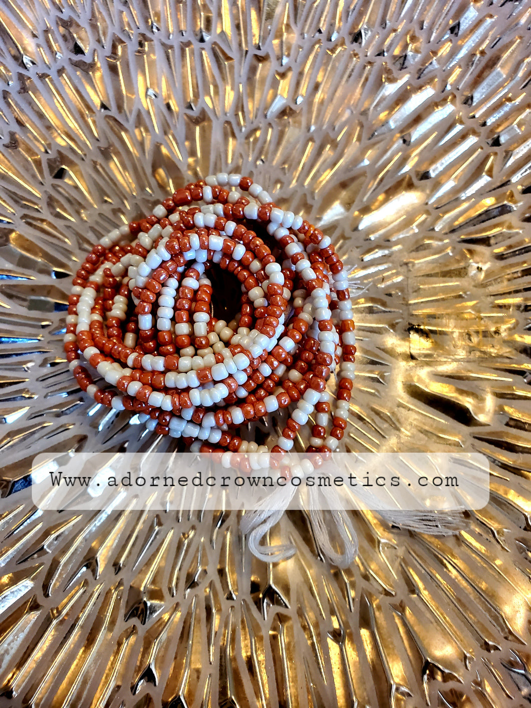 Pretty pink  and Cream ( Traditional African Waist beads from Ghana,Africa)